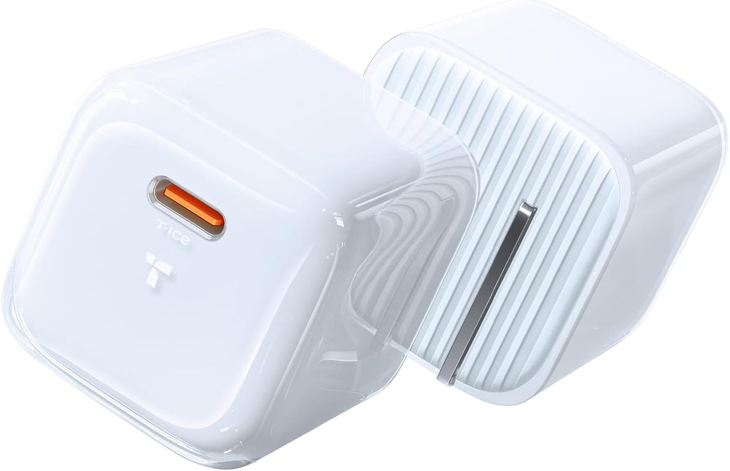 TORRAS IceNano 30W Charger for iPhone USB C [GaN3.0 Tech][PD3.0 Fast Charging][Compatible with MagSafe] Foldable Charger Block for iPhone 16/15 Series, Galaxy, iPad, Glacier White