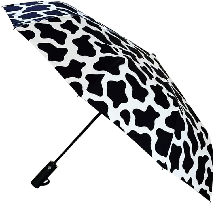 Windproof Travel Automatic Umbrella, 10 Ribs, Rainproof Foldable, Uv-Resistant, Portable