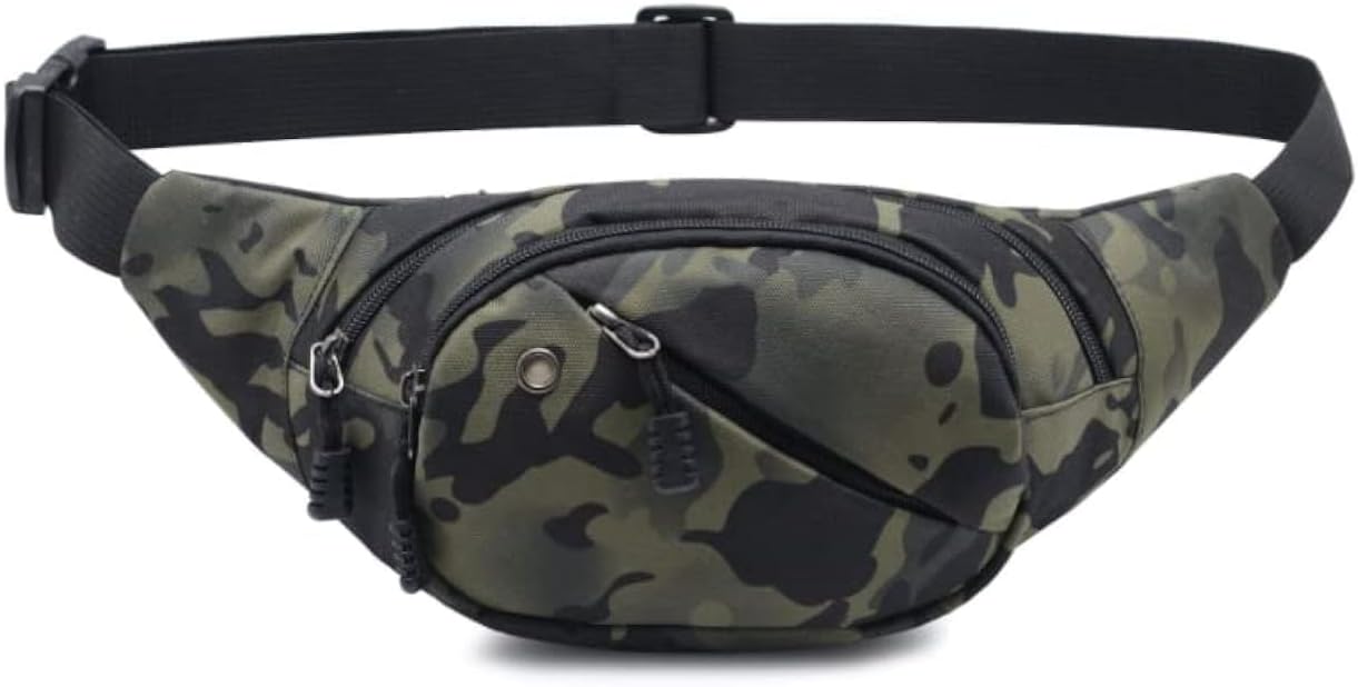 DAITET Crossbody Fanny Pack for Men&Women,Large Waist Bag & Hip Bum Bag with Adjustable Strap for Outdoors Workout Traveling Casual Running Hiking Cycling