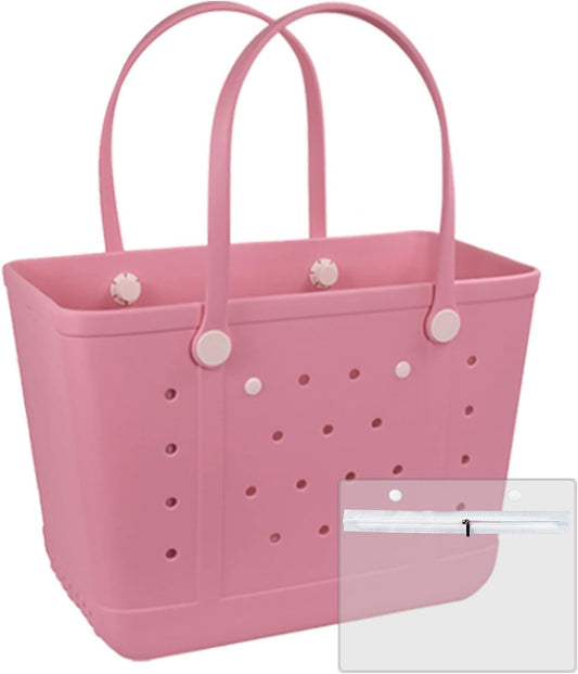 Tote Bag for Women - Large Rubber Beach Bag, Medium Waterproof Sandproof Travel Tote Bags for Beach Outdoor Sports