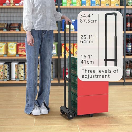 Lightweight Foldable Hand Truck Dolly - Portable Trolley Cart for Office, Travel, Luggage - Compact Pull Cart for Easy Transport & Storage