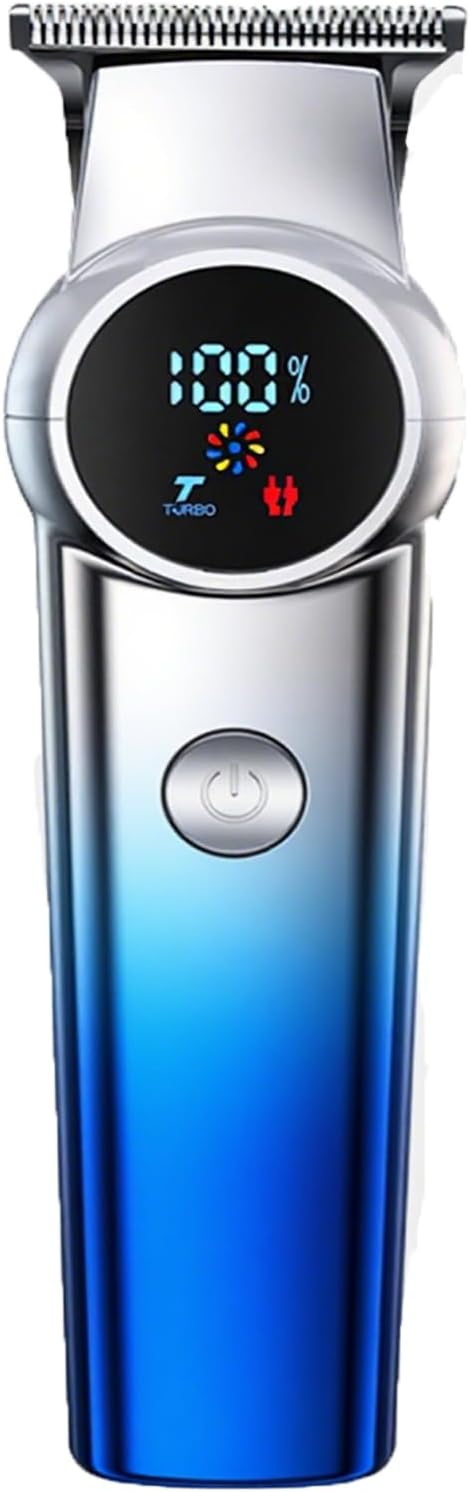 Electric Body Hair Trimmer for Men: Ball Trimmer Pubic Hair Groomer Cordless Rechargeable Shaver Clipper Razor with LED Lighting Razor Portable Body Grooming Travel for Him Dad（Blue）