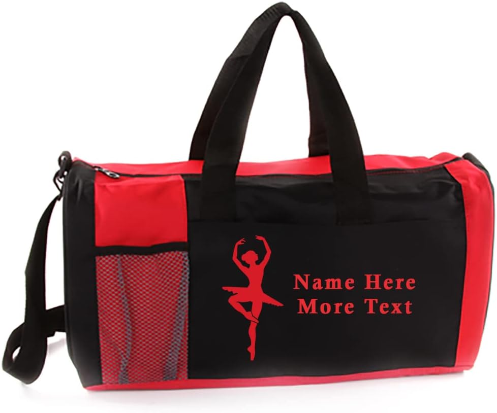 Personalized Kids 18 Inch Sport Duffel Bag With Custom Name & Text - Dance