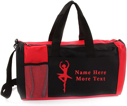 Personalized Kids 18 Inch Sport Duffel Bag With Custom Name & Text - Dance