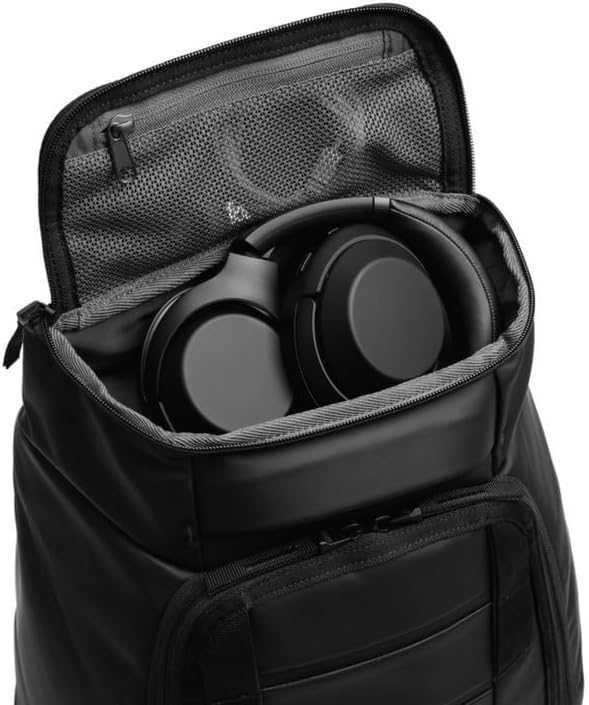 Db Journey The Hugger Backpack - Durable Travel Backpack with Laptop Compartment & Pockets for Work, Luggage Backpack with Roller Bag Hook Up System, 25L - Blackout