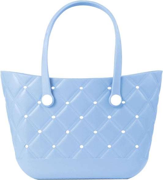 Large Waterproof Rubber Beach Bag for Women Lightweight Beach Tote For Beach Pool & Gym&Travel