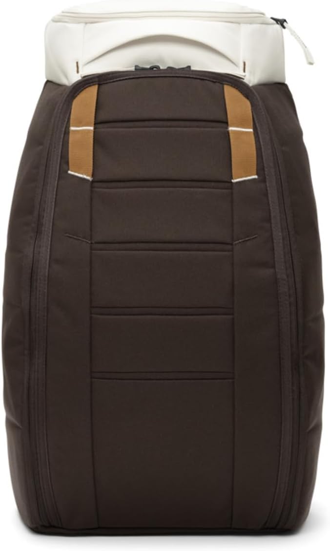 Db Journey The Hugger - Durable Travel Backpack with Laptop Compartment for Work & Gym, Luggage Backpack with Roller Bag Attachment, Full-Zip Main Compartment, 30L - Cappuccino
