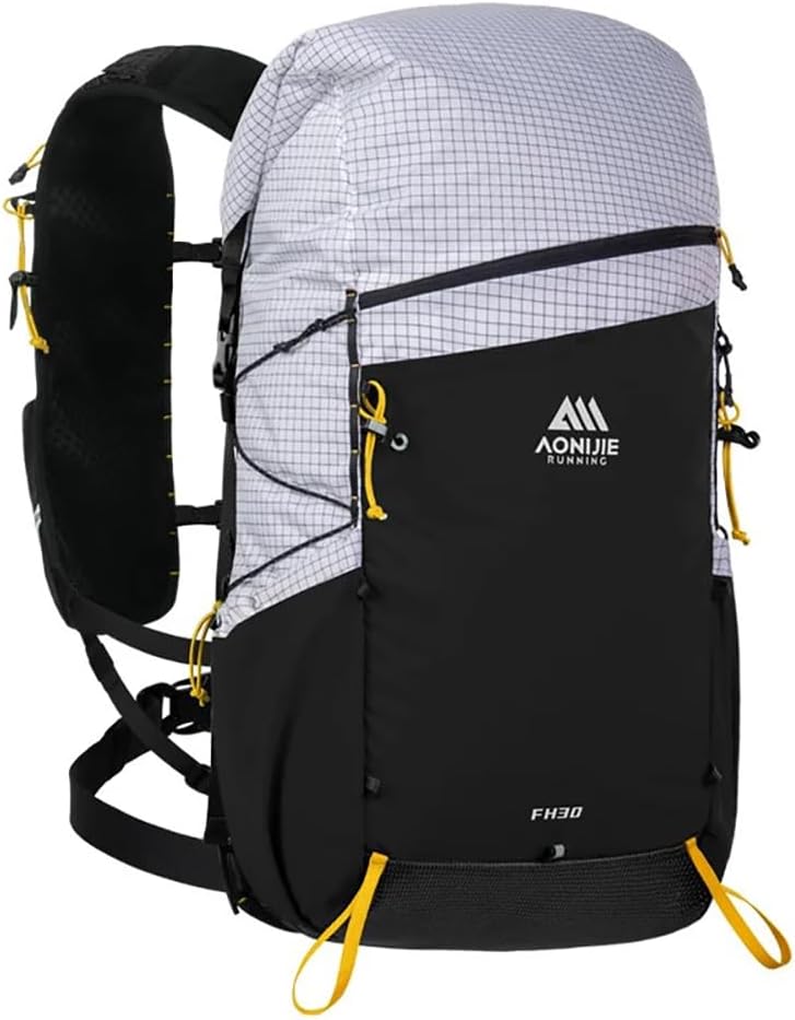 AONIJIE 30L Lightweight Hiking Backpack Waterproof Hiking Bag For Men Women Trail Running Camping Backpack Daypack (White)