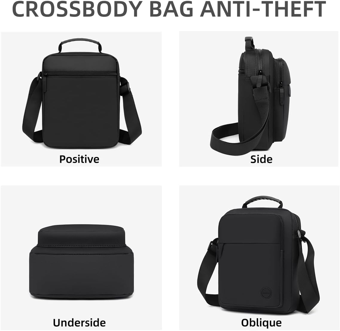 Small Messenger Bag for Men Women, Purse for Men Multi Pocket Purses Bag Hold Phone Handset Anti Theft