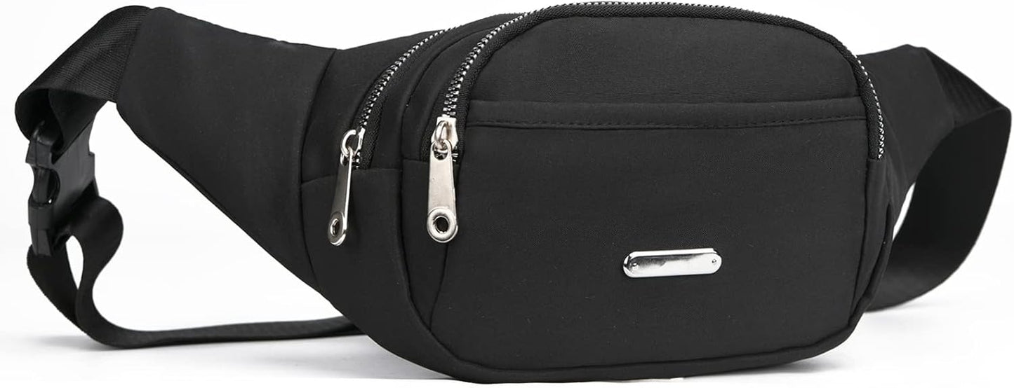 DAITET Crossbody Fanny Pack for Men&Women,Large Waist Bag & Hip Bum Bag with Adjustable Strap for Outdoors Workout Traveling Casual Running Hiking Cycling