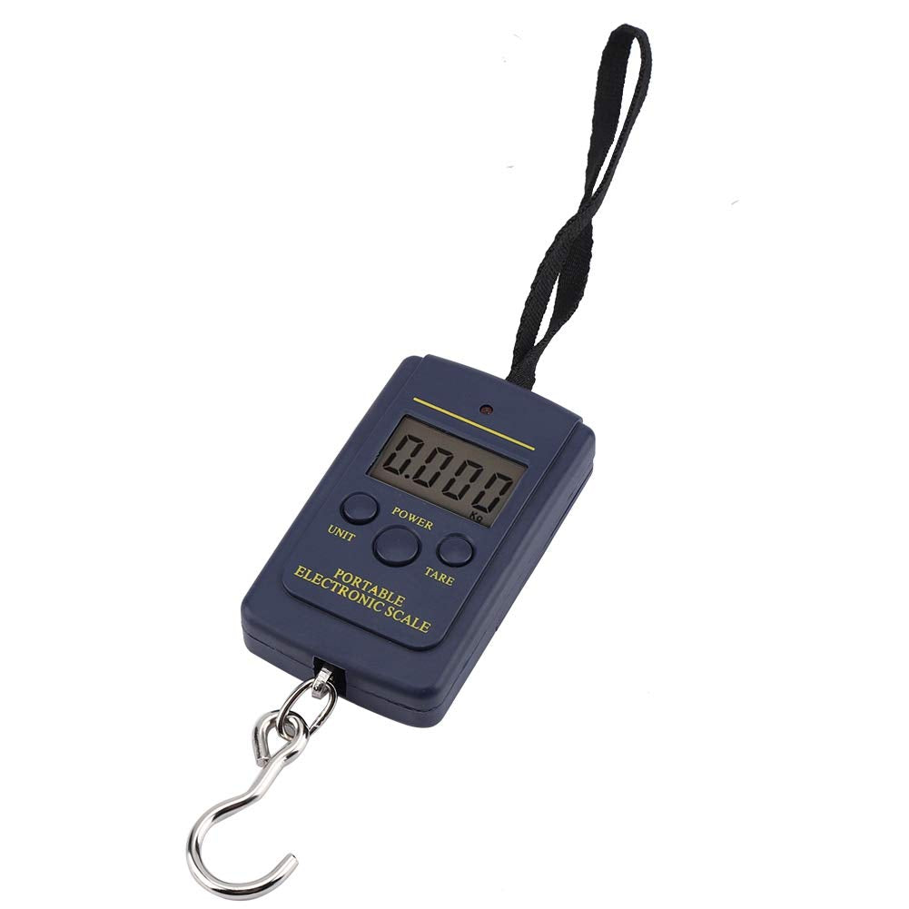 Digital Hanging Scale, 50kg/10g Portable Electronic Scale with Large LCD Display Hideable Hook for Luggage Travel Bag