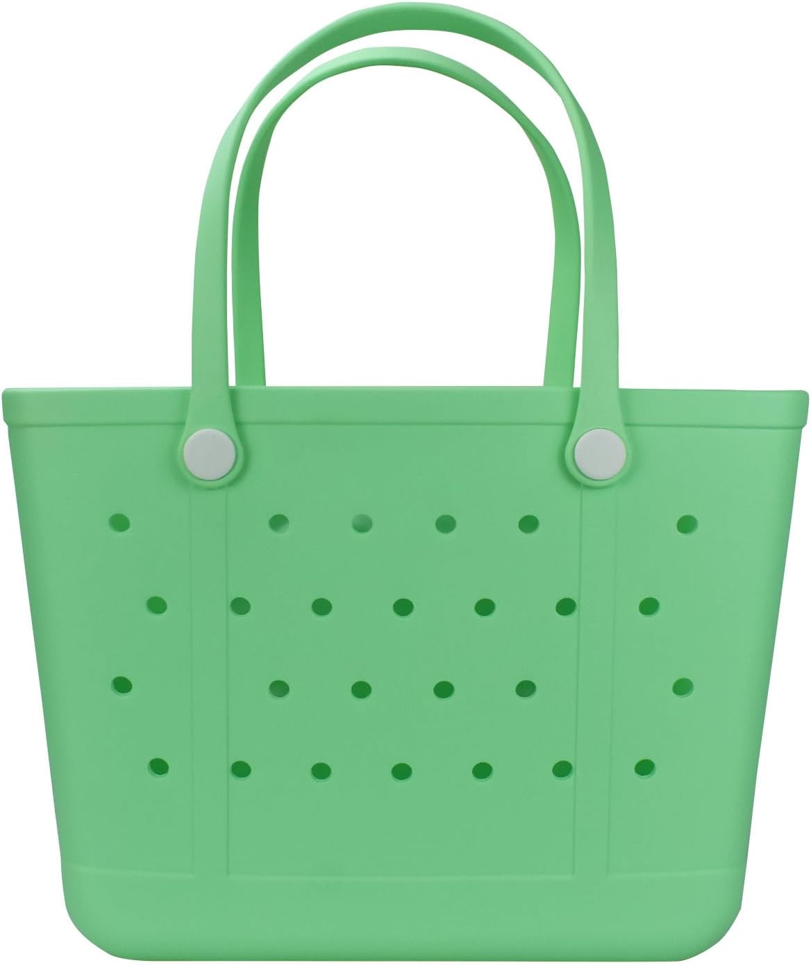 Rubber Beach Bag, Washable Moisture Resistant Durable Open Hole Tote Bag Beach Vacation Essentials