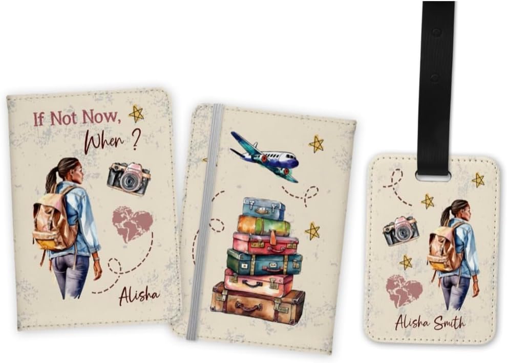 Personalized Passport holder | Personalized Passport Cover | Customized Passport Cover and Luggage tag | Personalized Gift | travel Gift | (Passport Cover Only)