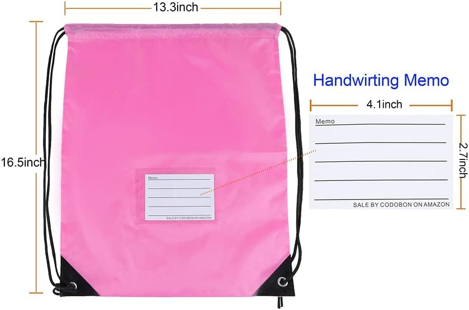40 Pcs Drawstring Bags,Bulk Draw String Backpack, DIY Gym Sports Cinch Bag Sackpack for Women Men, Pink