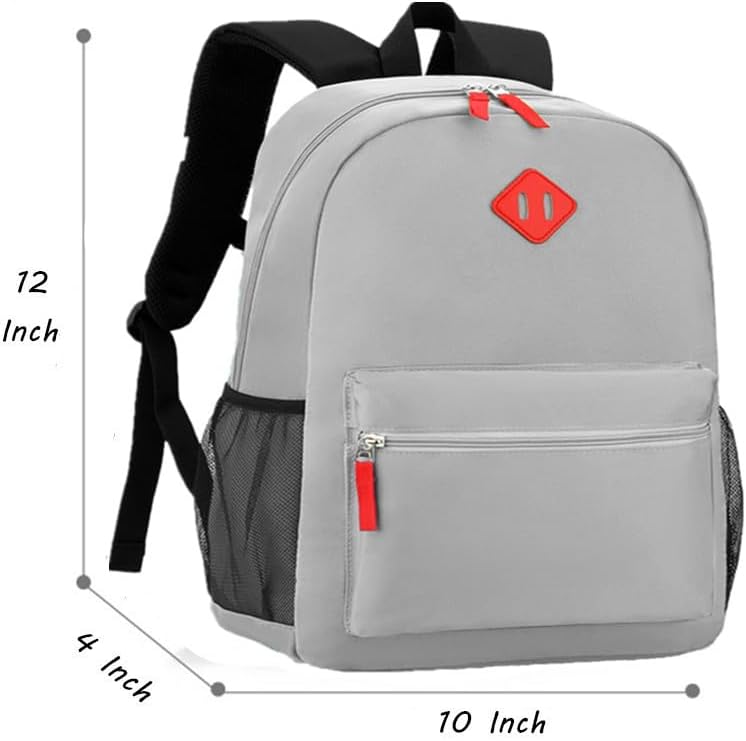 Preschool Backpack Kindergarten Toddler School Backpacks Primary School Backpack for Boys and Girls with Chest Buckle (Light Grey, Small-12 H(not Fit Folder))