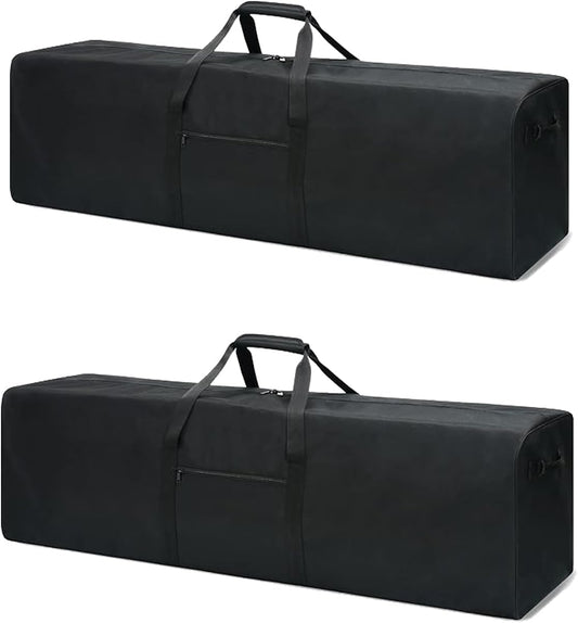 Urbanstand 52 Inch Large Duffle Bag for Travel Camping Sport Equipment Storage Bag with 2-way Lockable Zippers (Black 52inch 2Pack)