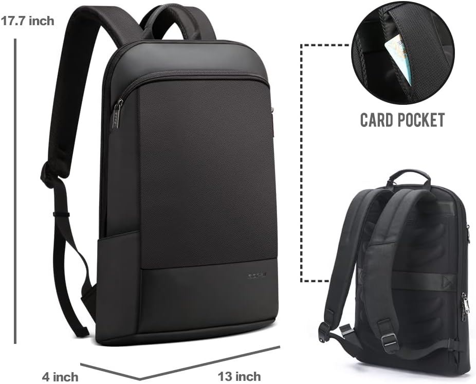 BOPAI 17 inch Super Slim Laptop Backpack Men&Women Anti Theft Backpack Waterproof College Backpack Travel Laptop Backpack for Men Business Laptop Backpack Casual Daypack for Men