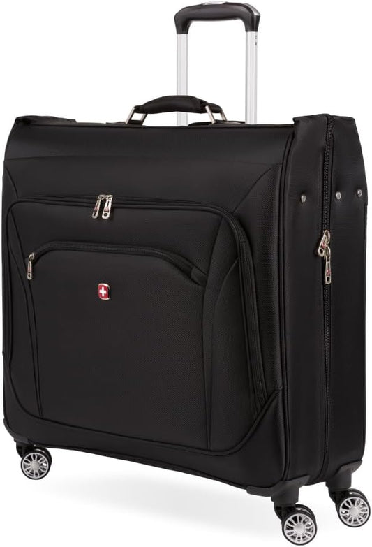 SwissGear 7895 Premium Rolling Garment Bag, Black, 24" Spinner Edition