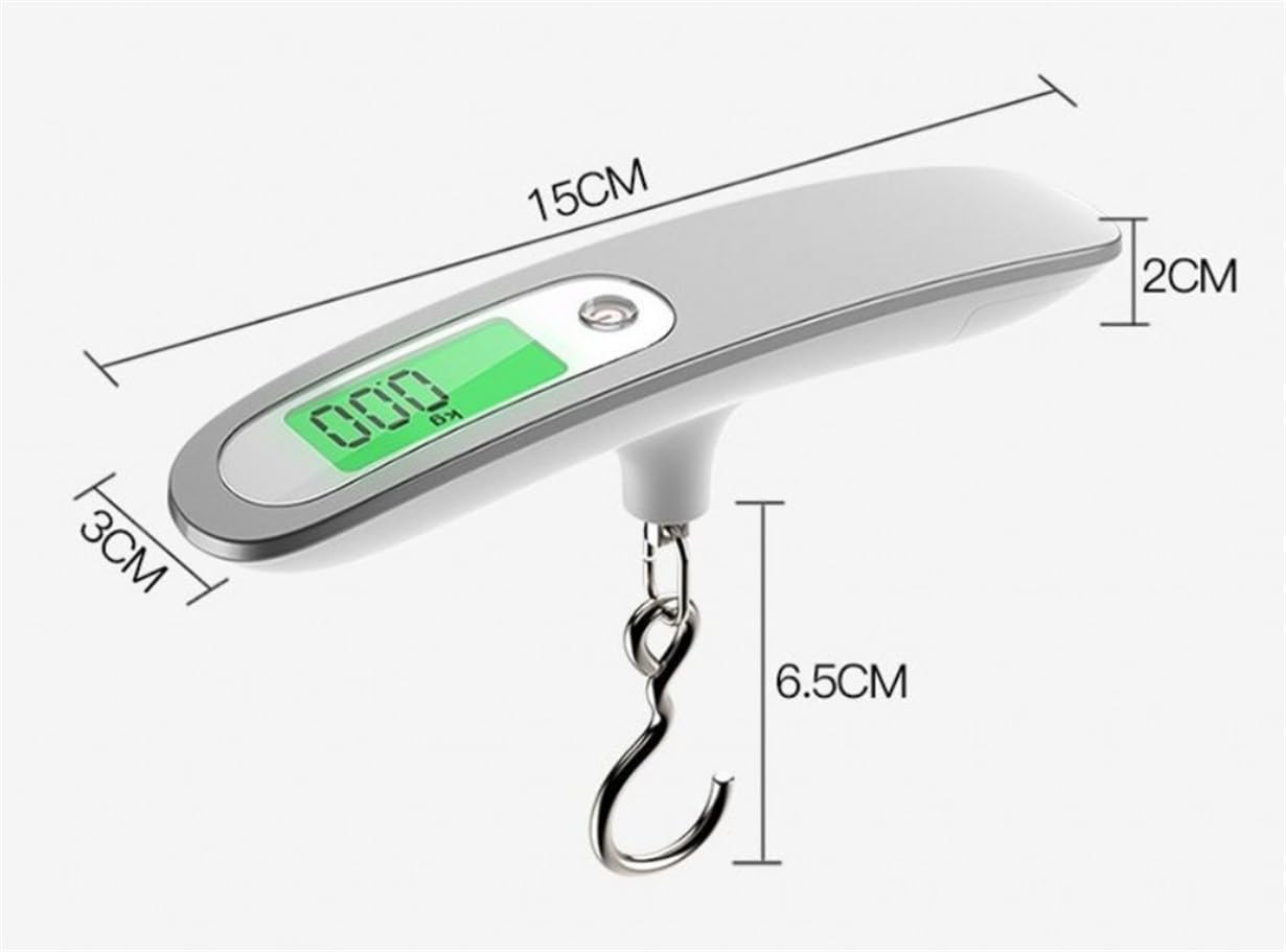 Luggage Scale, 50kg Hand Hanging Portable Travel Scale with Hook Electronic Baggage Weight Measuring Digital Weighing