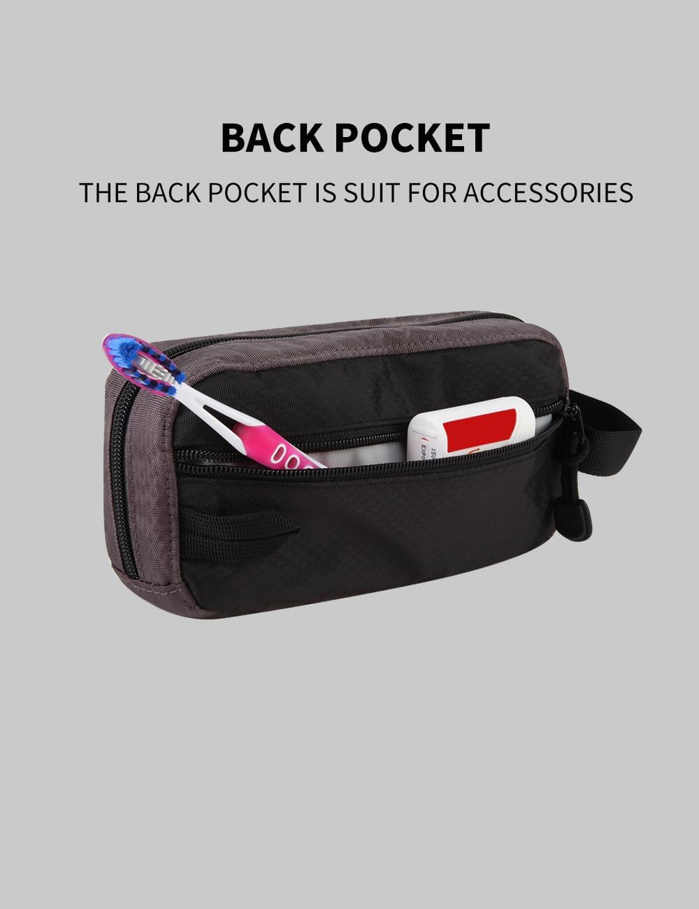GOX Travel Toiletry Bag Dopp Kit Case for Men Multifunction Packing Organizer Pouch(Black)