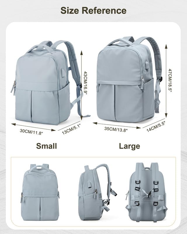 Laptop Backpack for Women Large Travel Backpack for Men Gym Work Teacher Backpack with Laptop Compartment Casual Daypack Backpacks Blue