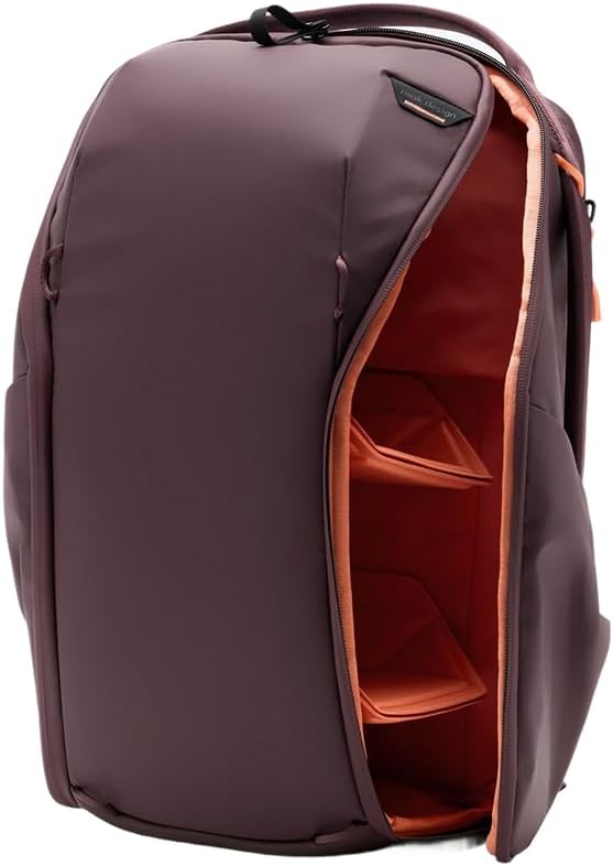 Peak Design Everyday Backpack Zip 15L, Eclipse, 270-Degree Zip, Dual Side Pockets, FlexFold Dividers, Fits 15" Laptop, For Camera Carry, Daily Commutes or Travel, Versatile Backpack for Men and Women