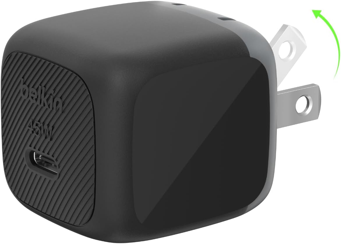 Belkin USB C Charger Block 45W - PD3.1 PPS Super Fast Charging - Samsung Galaxy S25, S24, Apple