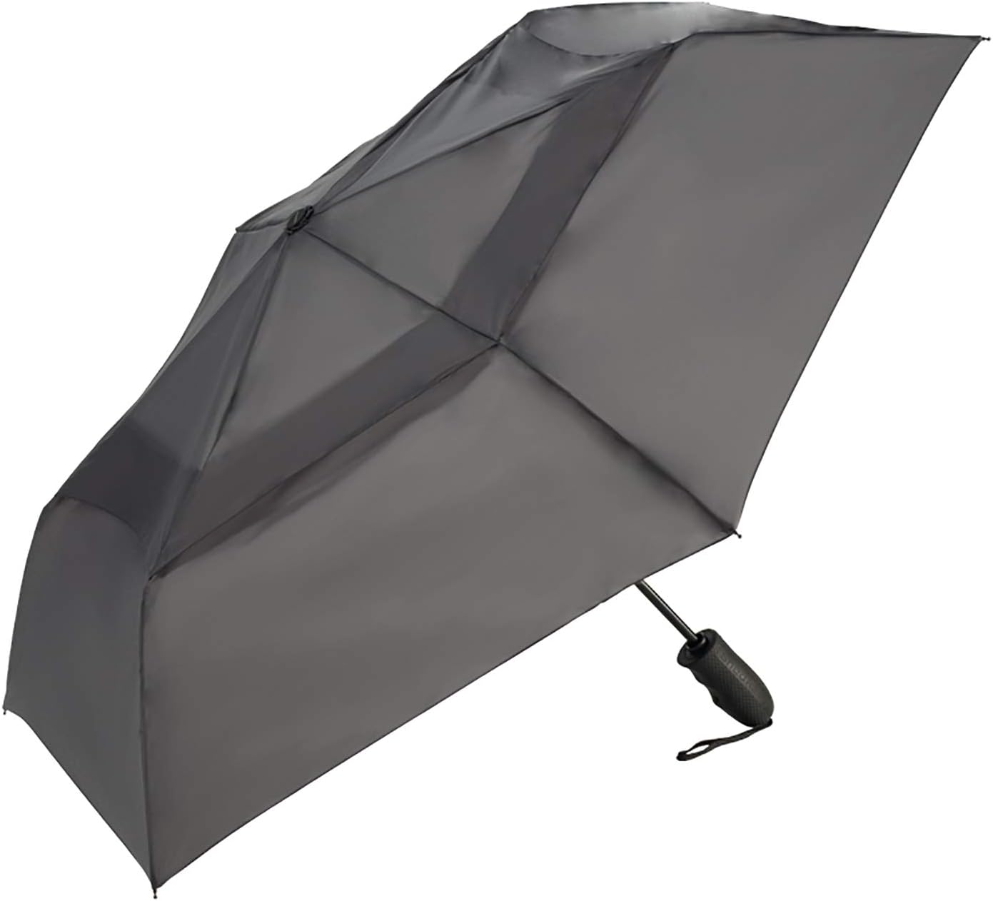 ShedRain Windjammer Automatic Vented Compact Folding Travel Umbrella - Charcoal, Rain, Wind