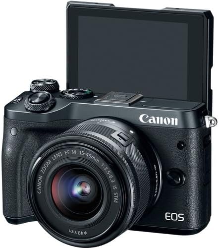 Canon EOS M6 Mirrorless Digital Camera with 15-45mm Lens | 24.2MP APS-C Sensor, Dual Pixel AF &