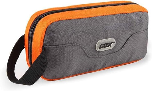 GOX Travel Toiletry Bag Dopp Kit Case for Men Multifunction Packing Organizer Pouch(Orange/Grey)