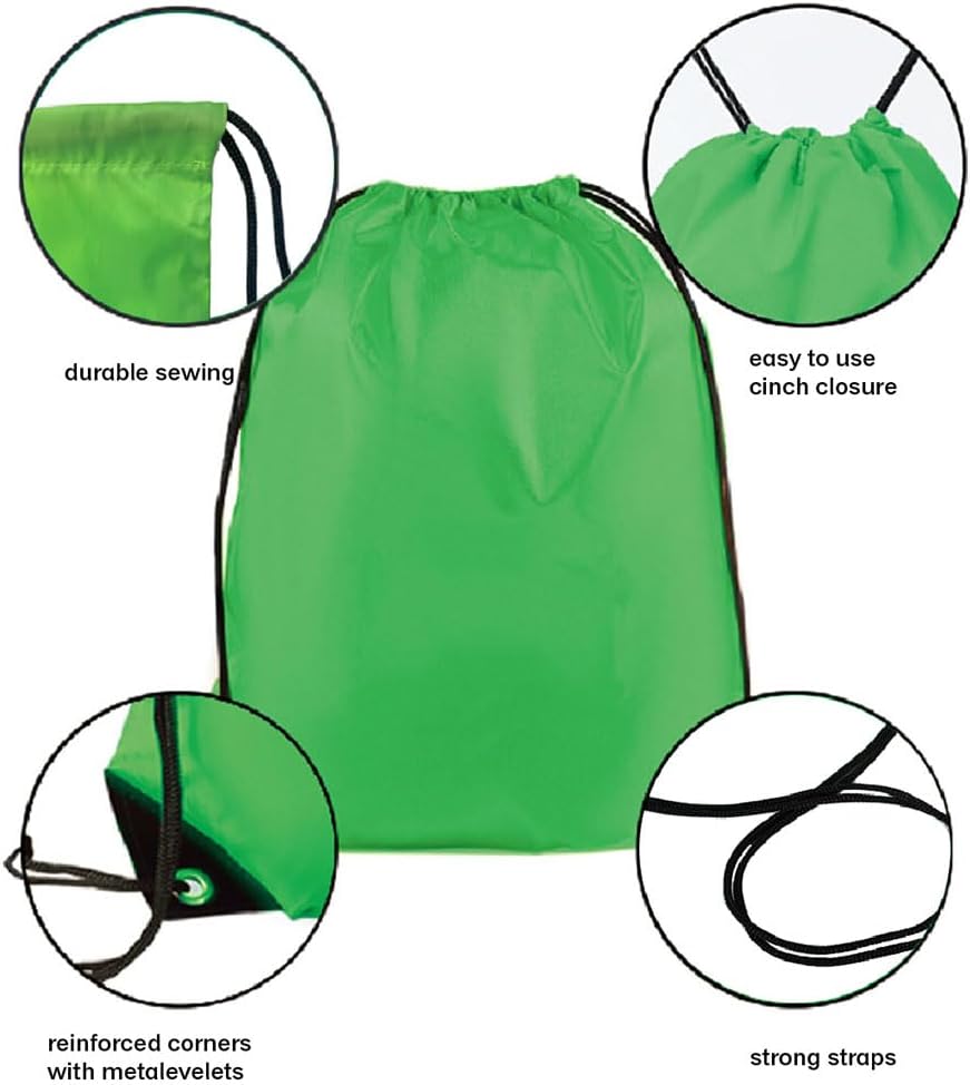 Drawstring Backpack Bulk 50 Packs Draw String Backpack Bags DIY Gym Sports Traveling Trip ride