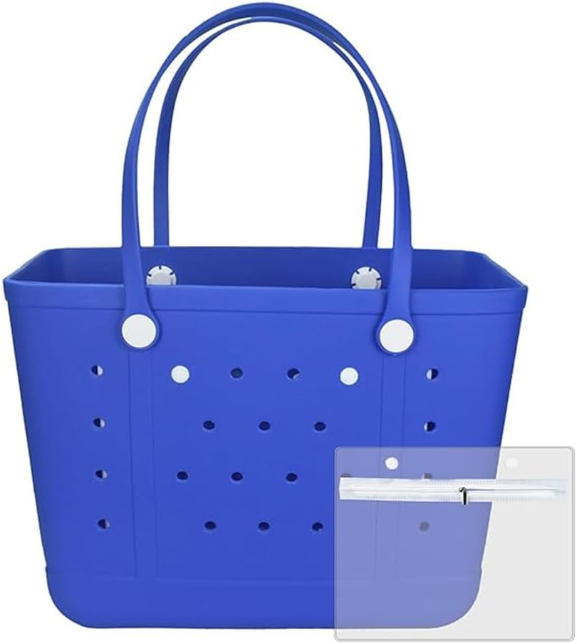 Tote Bag for Women - Large Rubber Beach Bag, Medium Waterproof Sandproof Travel Tote Bags for Beach Outdoor Sports