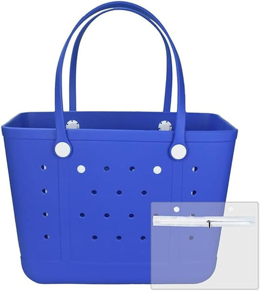 Tote Bag for Women - Large Rubber Beach Bag, Medium Waterproof Sandproof Travel Tote Bags for Beach Outdoor Sports