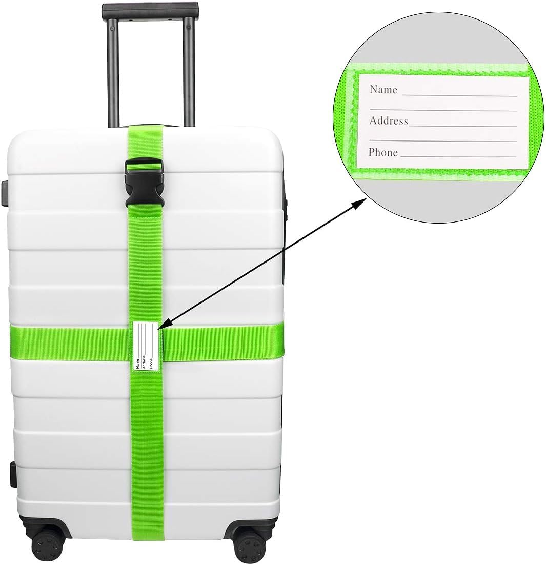 Luxebell Luggage Straps Suitcase Belt Travel Accessories Heavy Duty Strap 4-Pack 6.56ft