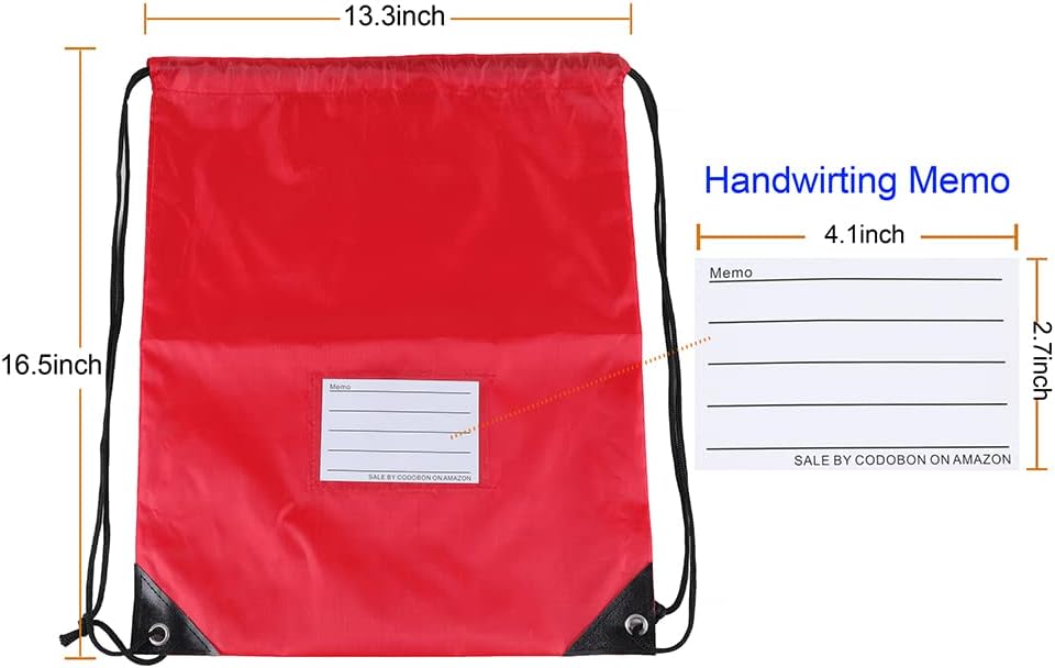 40 Pcs Drawstring Bags,Bulk Draw String Backpack, DIY Gym Sports Cinch Bag Sackpack for Women Men, Red