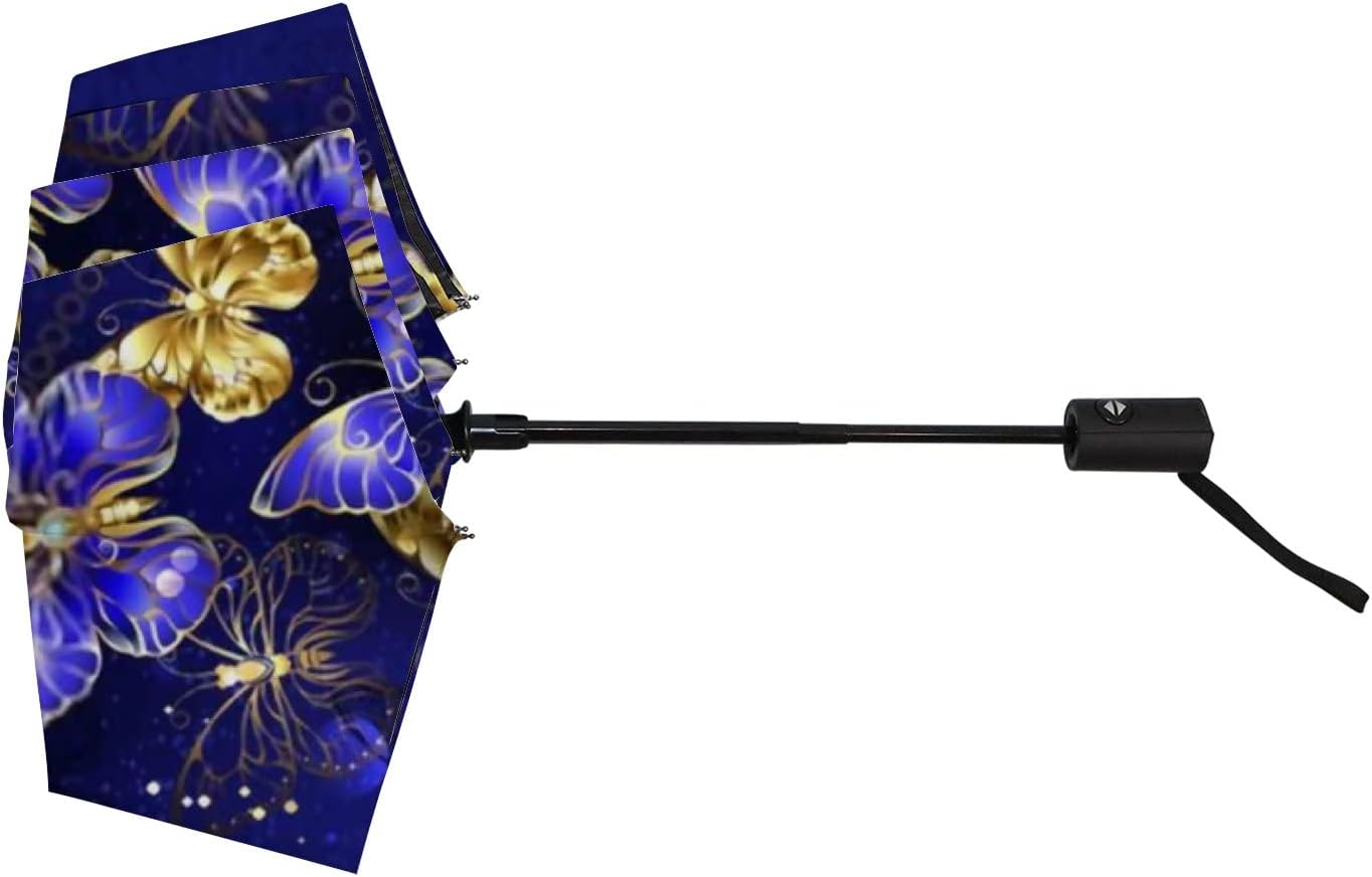 Windproof Travel Umbrella for Rain and Sun - Lightweight, Portable Auto Open Close
