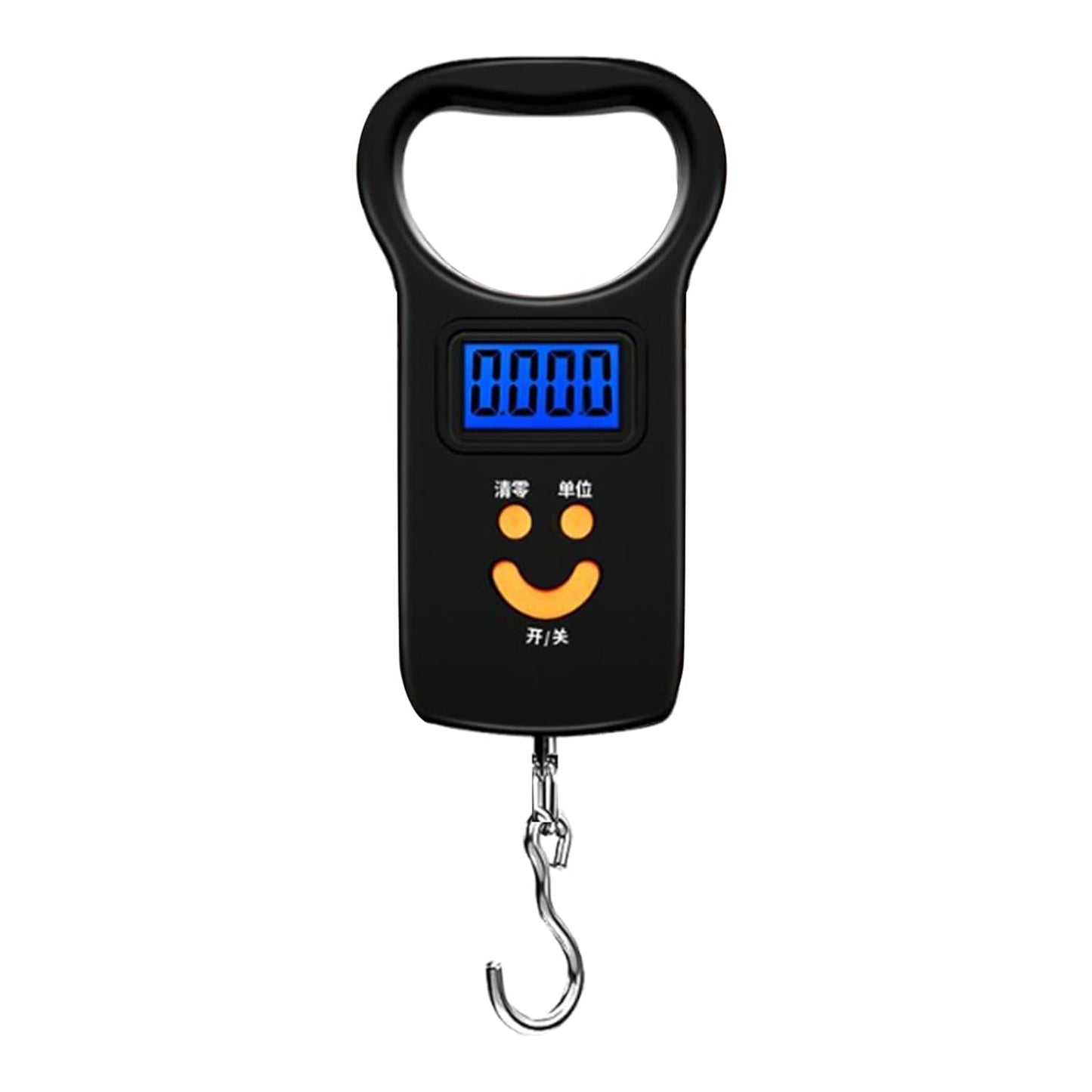 Portable Scale, Handheld Digital Scale, 50kg Weight Capacity, High Precision Sensor, 2.95x7.87 Inches, Compact Design, Ideal for Fishing, Baggage, Shipping, Cooking, Hunting, Suitcase Use