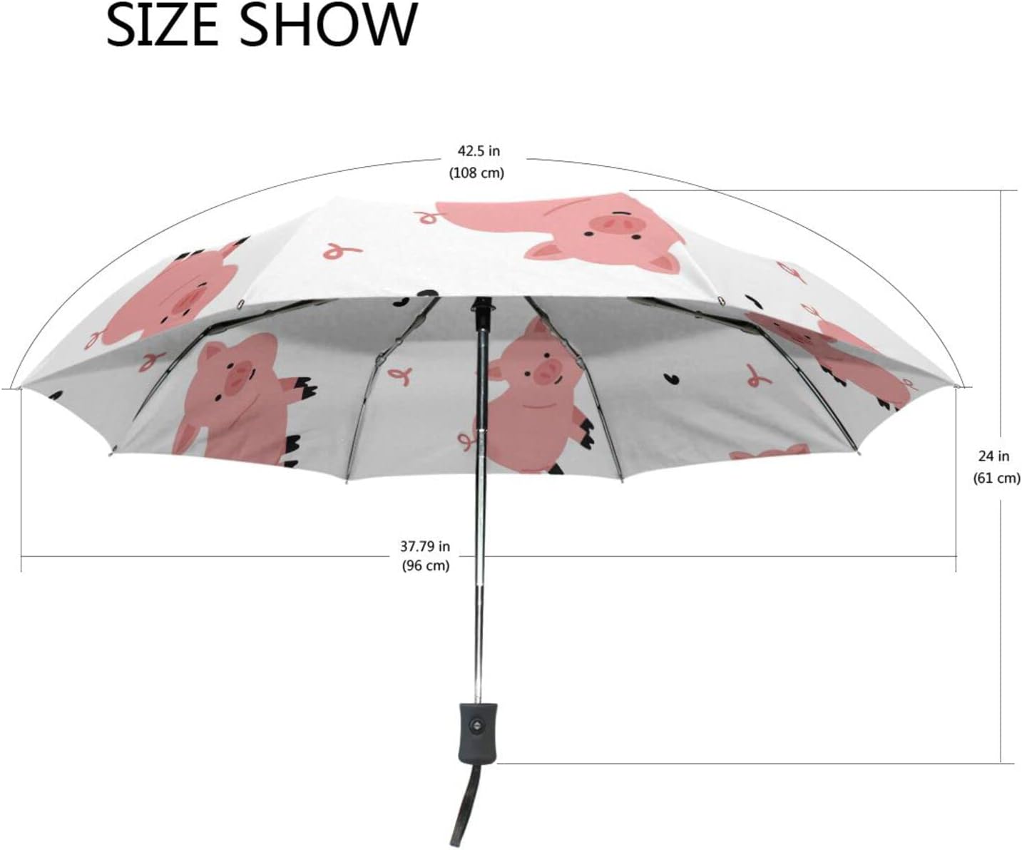 Automatic Umbrella One Touch Auto Open and Close Button Compact Travel Umbrella for Women Men Kid