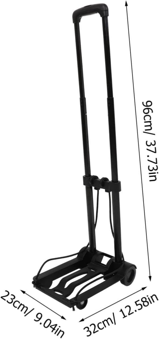 TEHAUX Compact Foldable Utility Cart Wheels Elastic Cord for Secure Transport Reinforced Base for