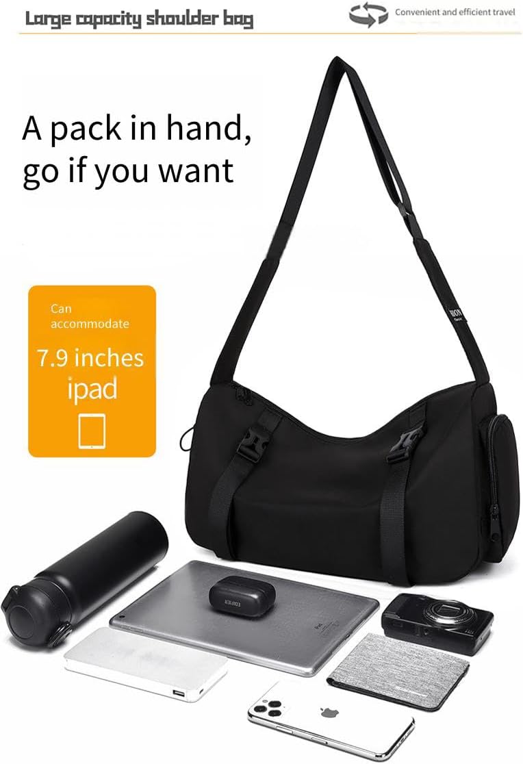 KCKEYS Versatile Mens Diagonal Shoulder Bag, Large Capacity Crossbag For Womens Men's Laptop messenger bag crossbody sling bag