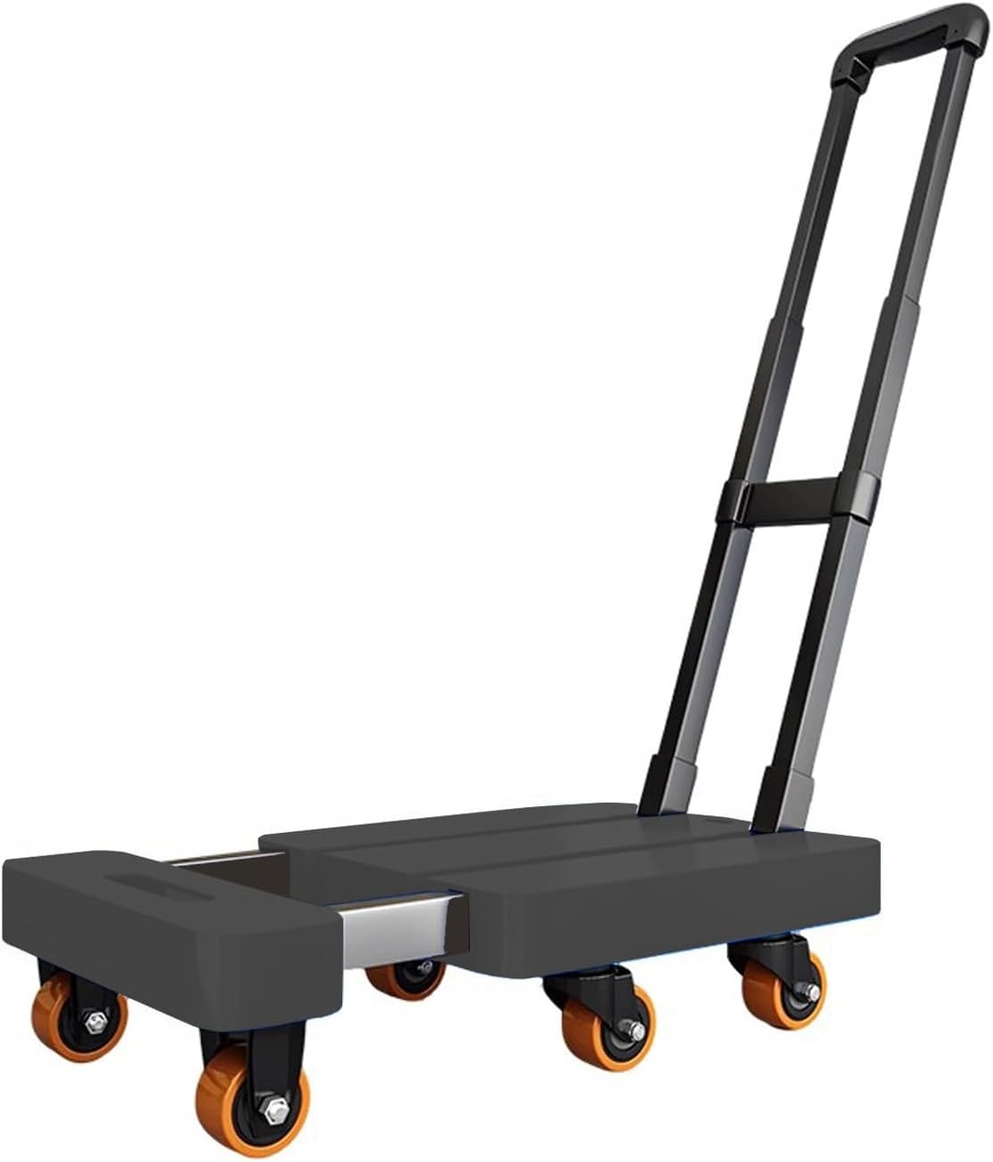 Folding Rolling Kitchen cart, Heavy Duty Luggage Rollin Cart, Metal Utility Cart, for Luggage