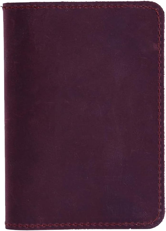 INCARNE US Passport Cover Clear - Travel Passport Wallet - Leather Passport Holder for Men Women Family with Card Slots & Note Compartmen - Sleeve Protector - Genuine Leather - Vintage Burgundy