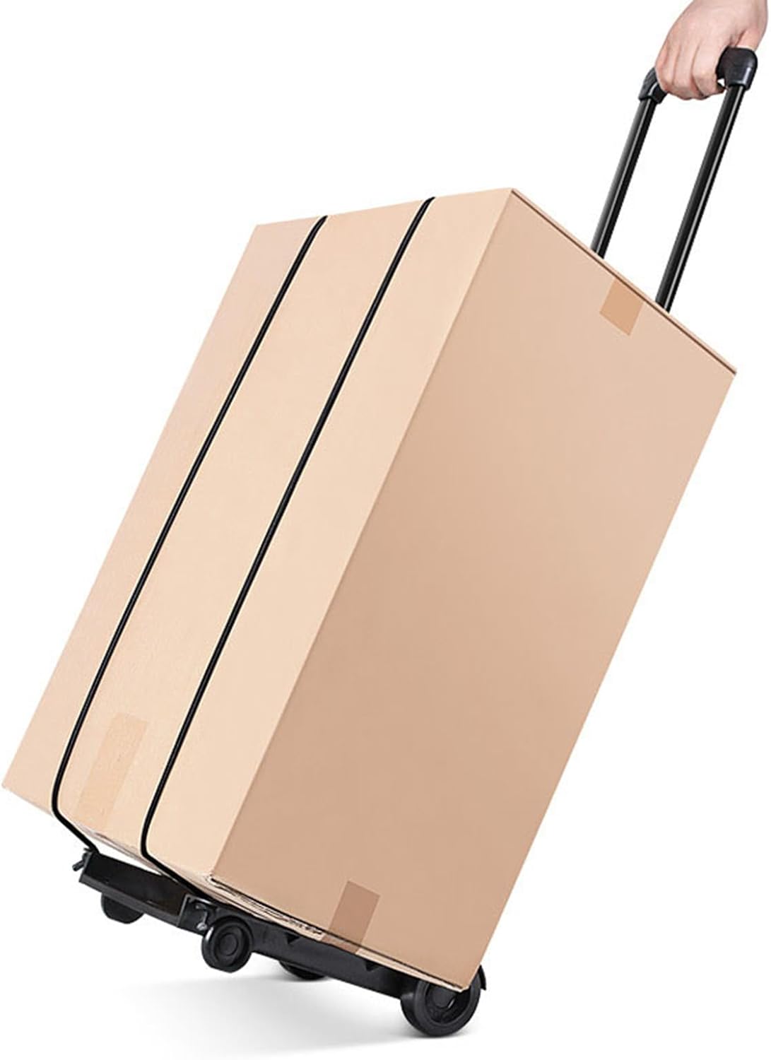 LiebeWH Small Folding Hand Truck with 2 Wheels Dolly Luggage Trolley Cart Portable Compact for Carrying Travel Shopping Airport