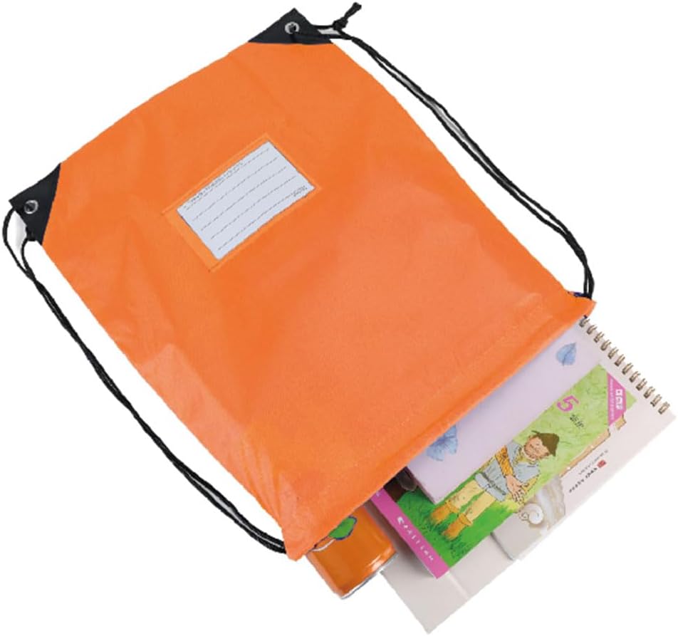 20 Pcs Drawstring Bags,Bulk Draw String Backpack, DIY Gym Sports Cinch Bag Sackpack for Women Men, Orange