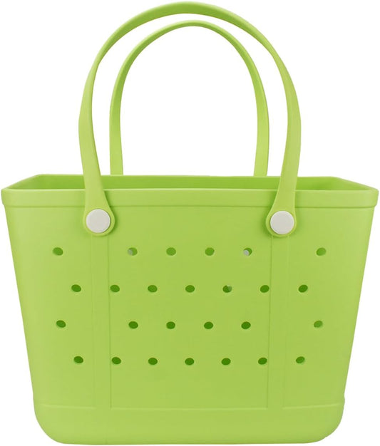 Tote Bag for Women - Large Rubber Beach Bag, Medium Waterproof Sandproof Travel Tote Bags for Beach Outdoor Sports