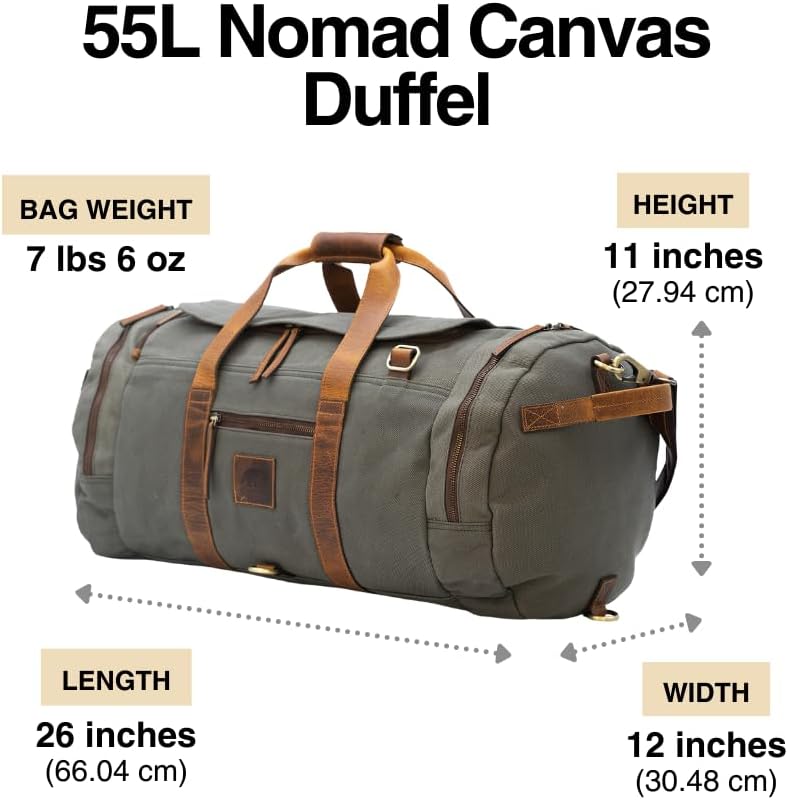 55L Nomad Canvas Duffel (Green)