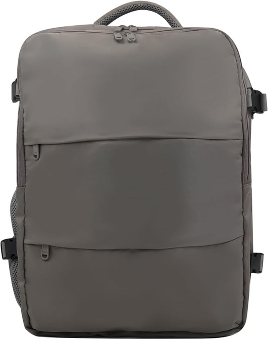 Travel Backpack for Women & Men, Waterproof Carry On Backpack Airline Approved Laptop Backpack Fits 15.6 Inch Laptop, Business Computer Bookbag for Work, College, Travel (Dark Gray, Large)
