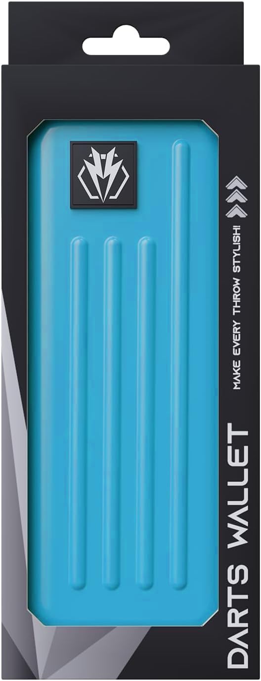 Dart Case,Darts Carrying Case Holds 3 Darts and Extra Accessories,Built-In Storage Tubes and Pockets for Flights, Tips, Shafts ect. (bright blue)