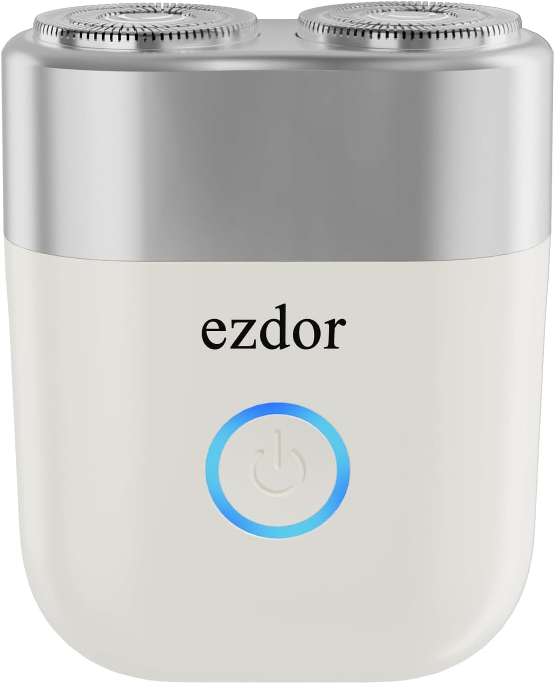 Mini Electric Shaver,Electric Razor for Men,Portable Alloy Razor, USB-C Rechargeable, Dual Blade, Wet & Dry Shaving, IPX7 Waterproof, Detachable & Easy Clean, White