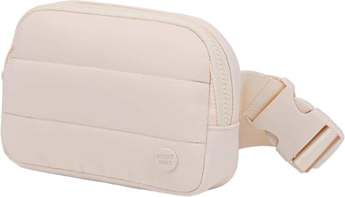 Fanny Packs for Women，Waterproof Belt Bag Bum Bags for Crossbody，Fashion Waist Packs with Adjustable Strap for Traveling, Hiking, Running（Beige）